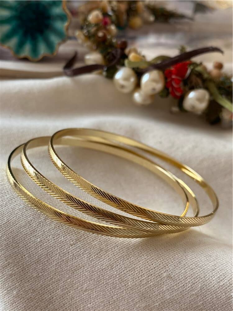 VIP 14K 20 cm Balıksırtı Desenli Bilezik