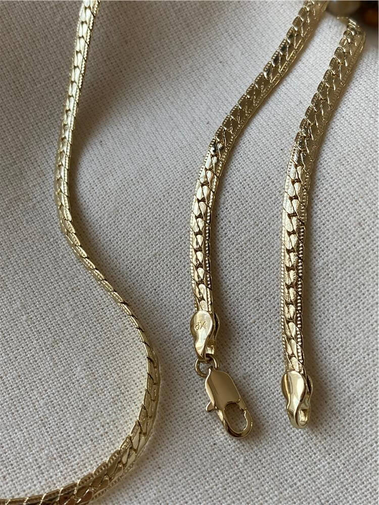 VIP 14K 60 cm Desenli Ezme Zincir Kolye