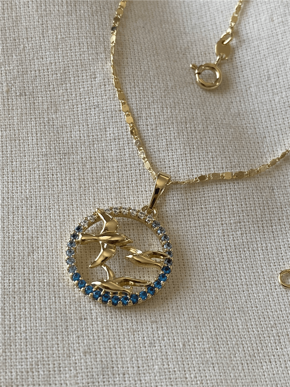 VIP 14K Birds Kolye