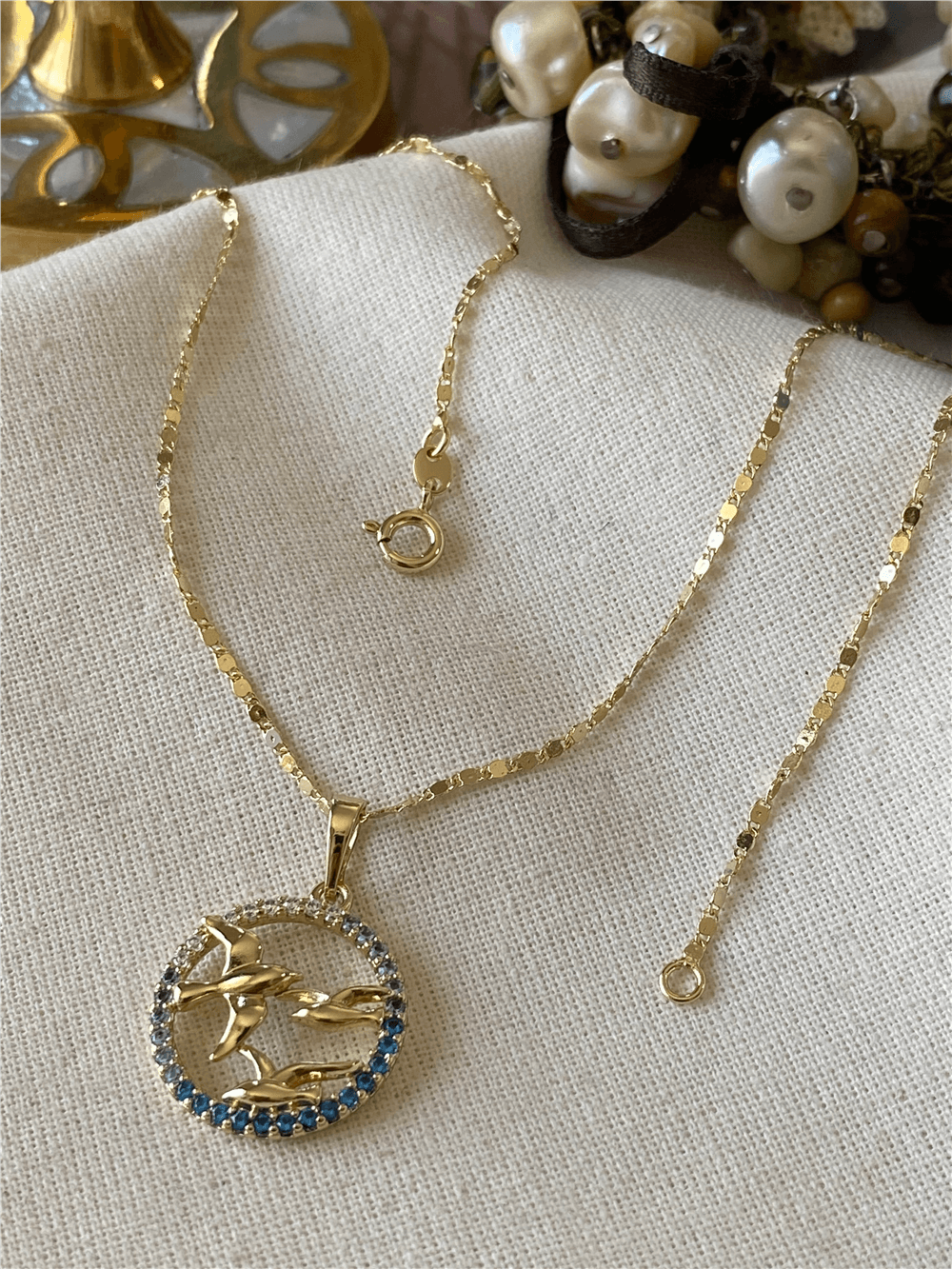 VIP 14K Birds Kolye