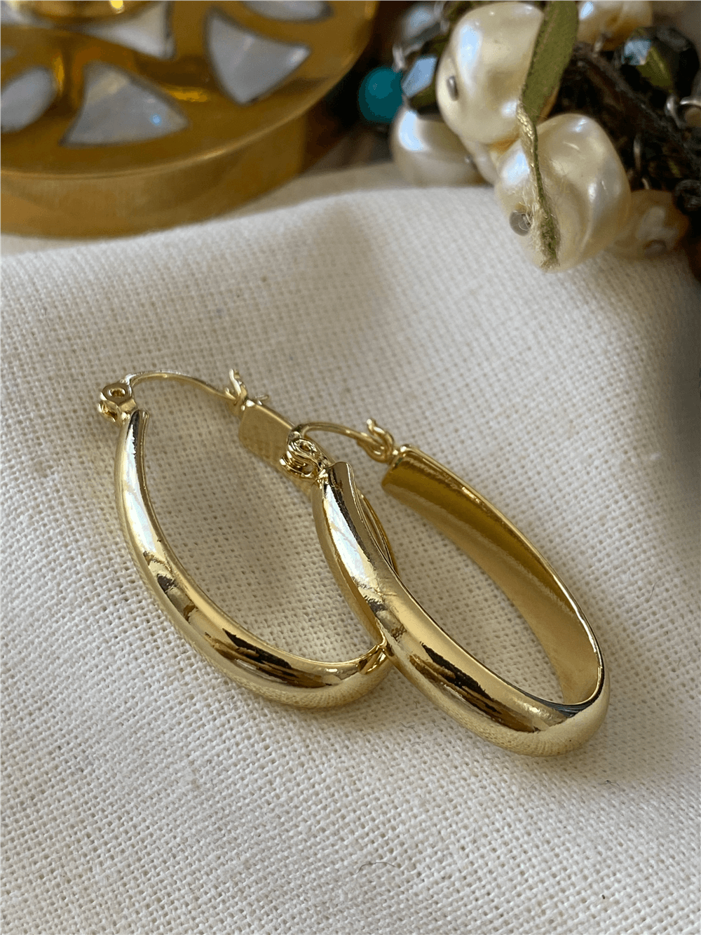 VIP 14K Bombe Oval Küpe