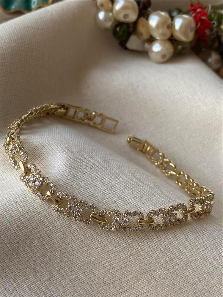 VIP 14K Çift Kare Model Bileklik