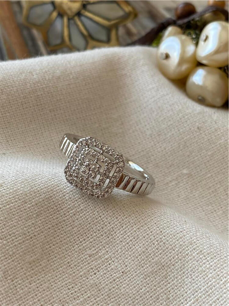VIP 14K Çizgili Zen Yüzük