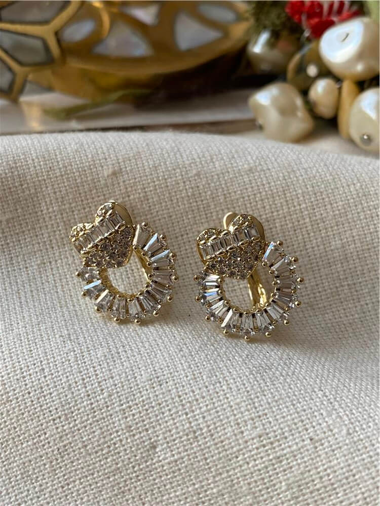 VIP 14K Cute Heart Küpe