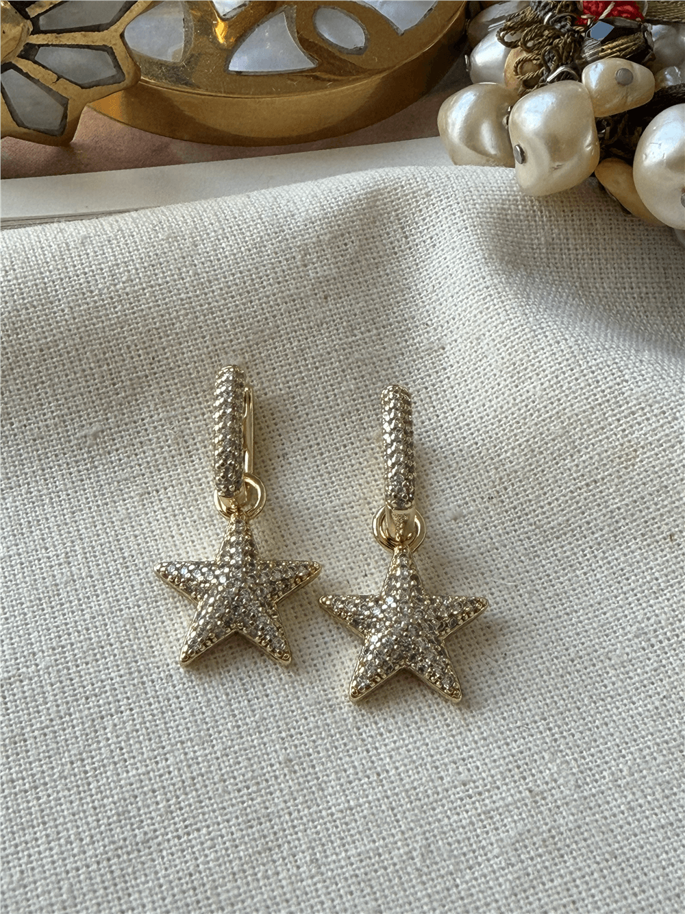 VIP 14K Denizyıldızı Sallantılı Küpe