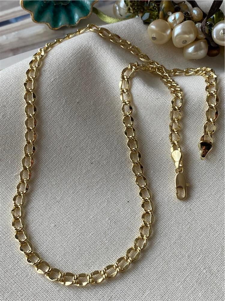 VIP 14K Desenli Ezme Zincir Kolye