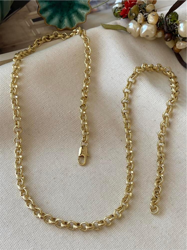 VIP 14K Desenli Halkalar Kolye