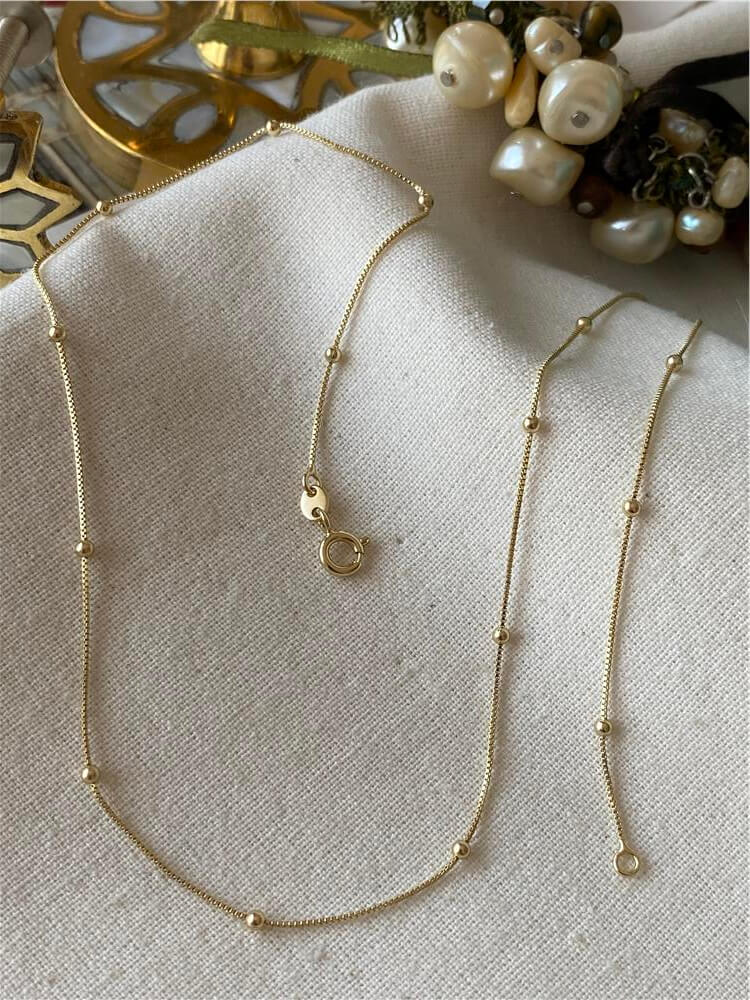 VIP 14K Dorikalı Kare Zincir Kolye