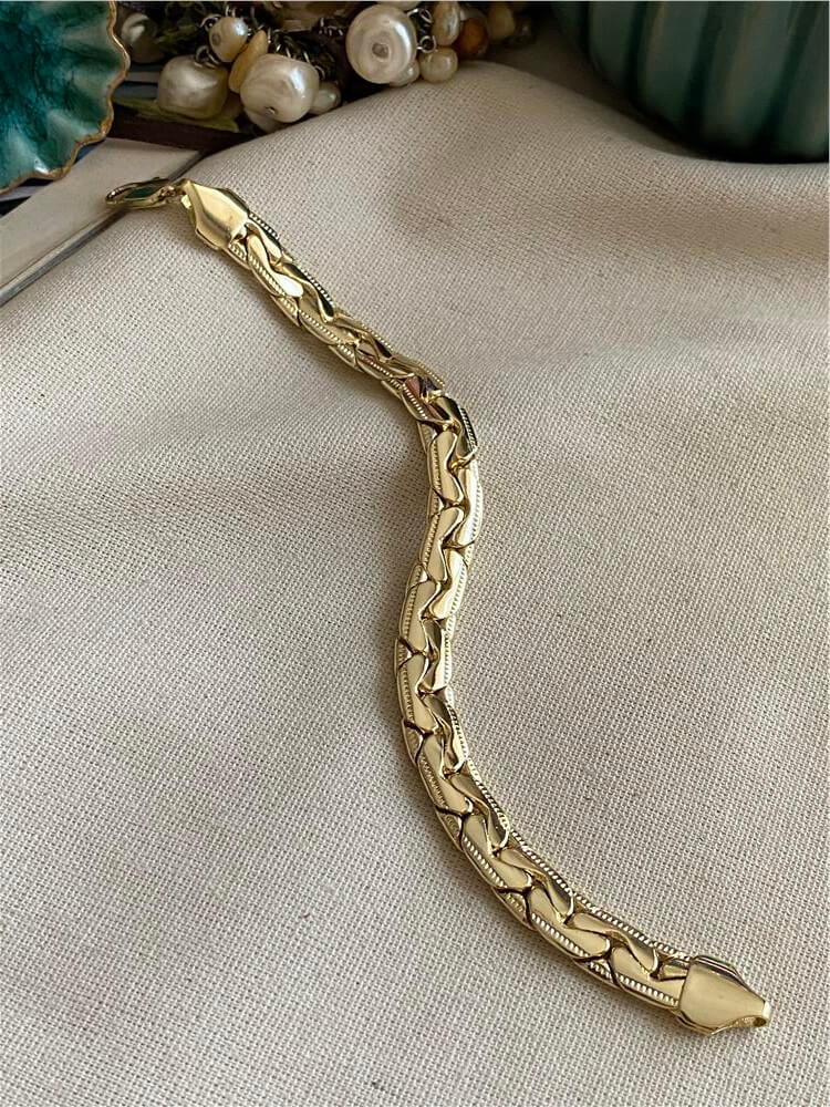 VIP 14K Ezme Model Geniş Geçmeli Bileklik