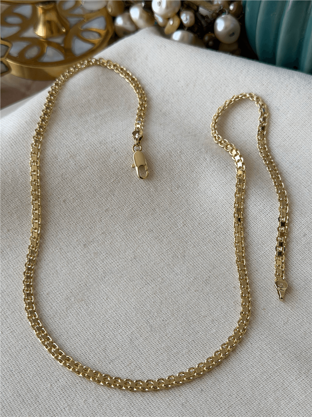 VIP 14K Fermuar Model Zincir Kolye
