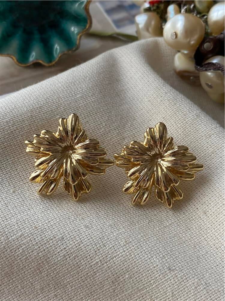 VIP 14K Floral Küpe