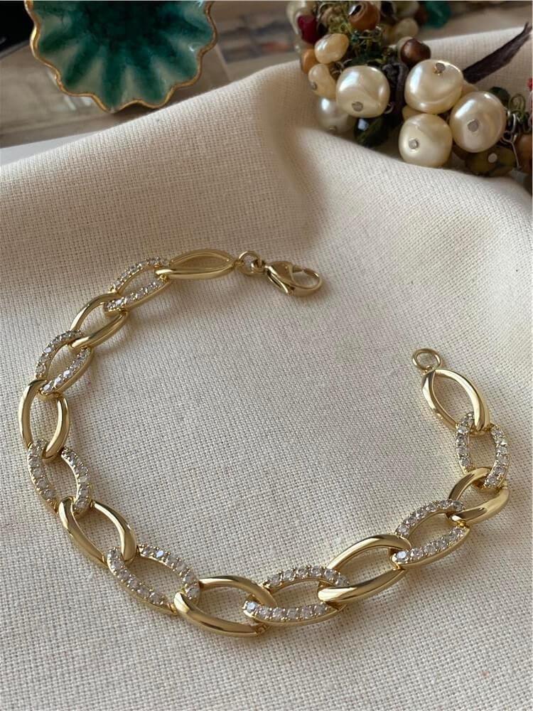 VIP 14K Geçmeli Badem Bileklik