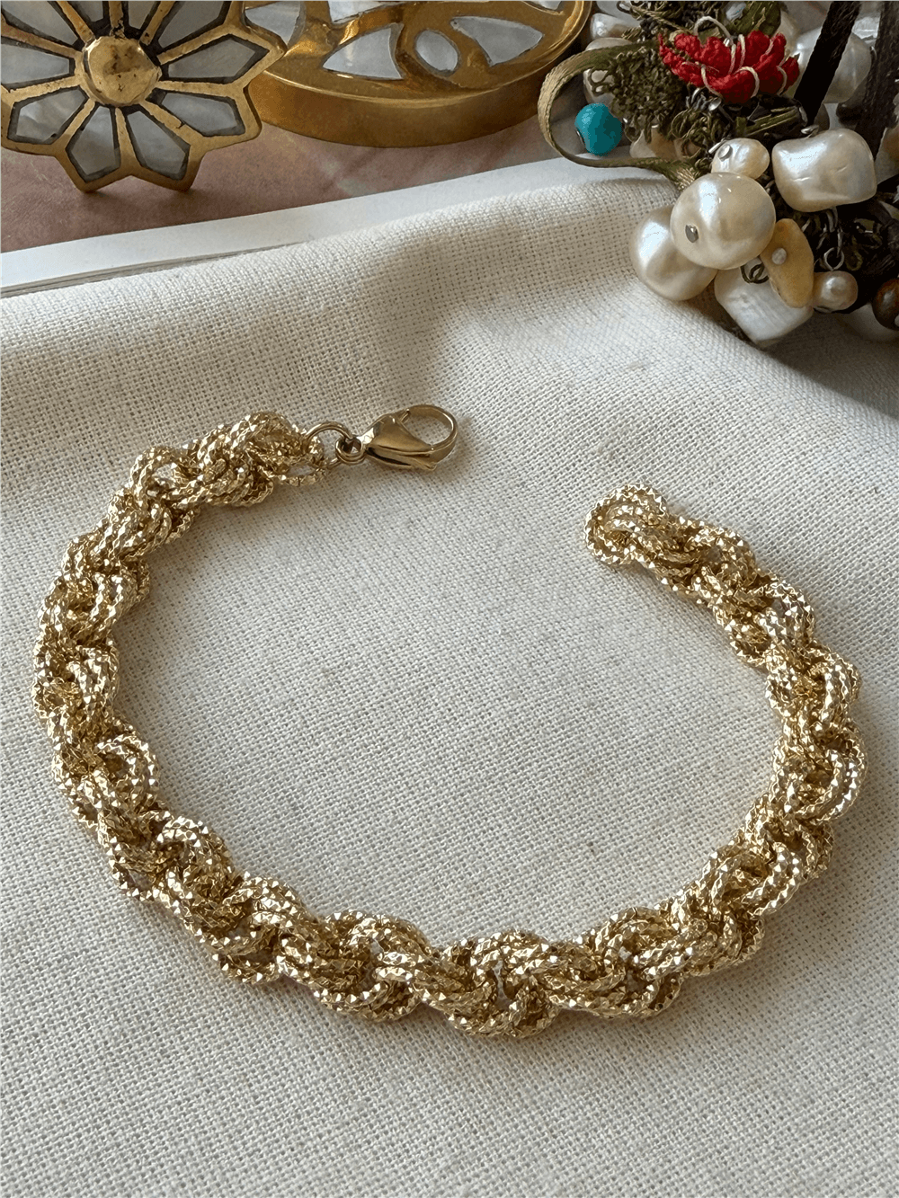 VIP 14K Geçmeli Parlak Halkalar Bileklik