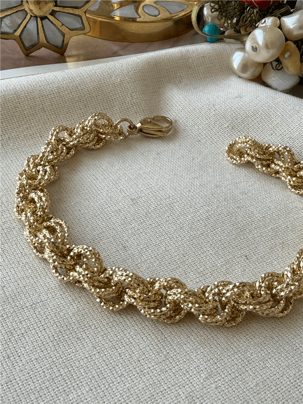 VIP 14K Geçmeli Parlak Halkalar Bileklik