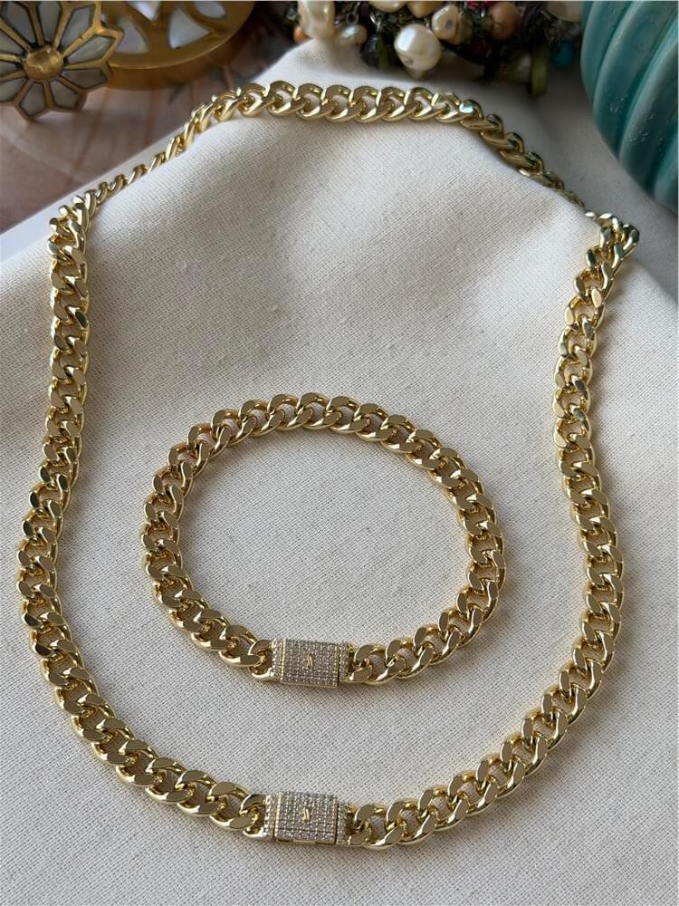 VIP 14K Gurmet Model Kolye ve Bileklik Seti