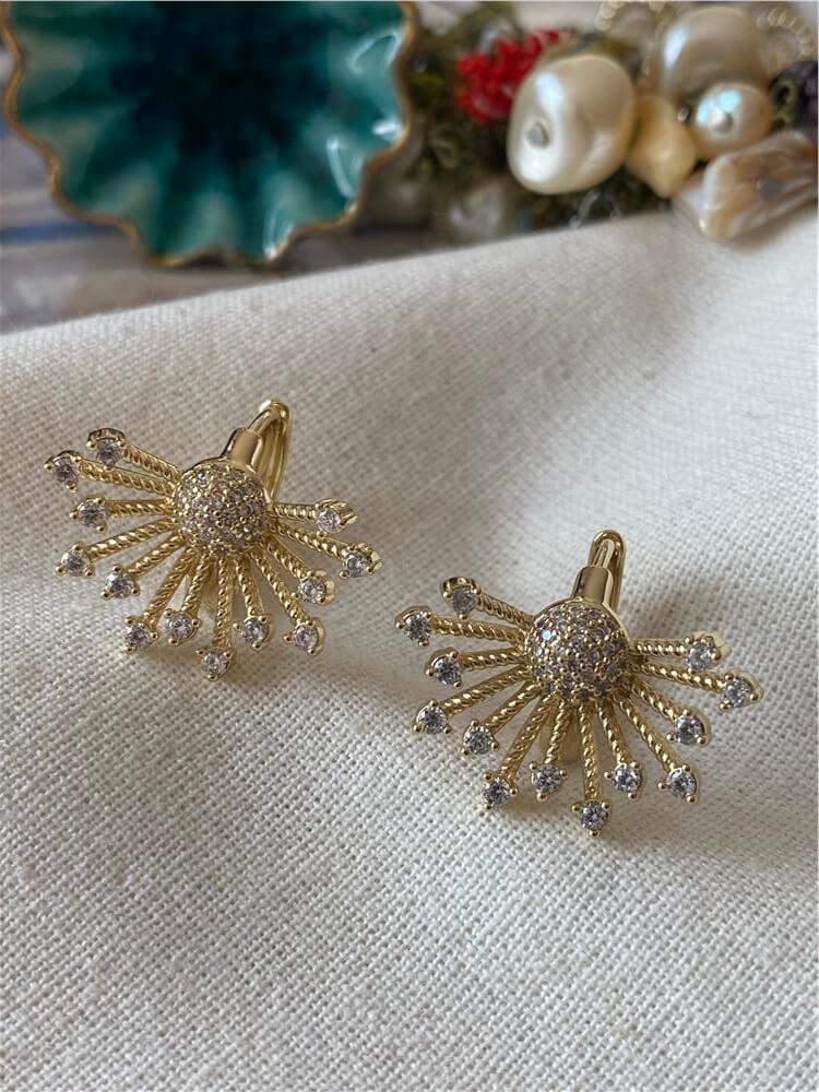 VIP 14K Half Sun Küpe