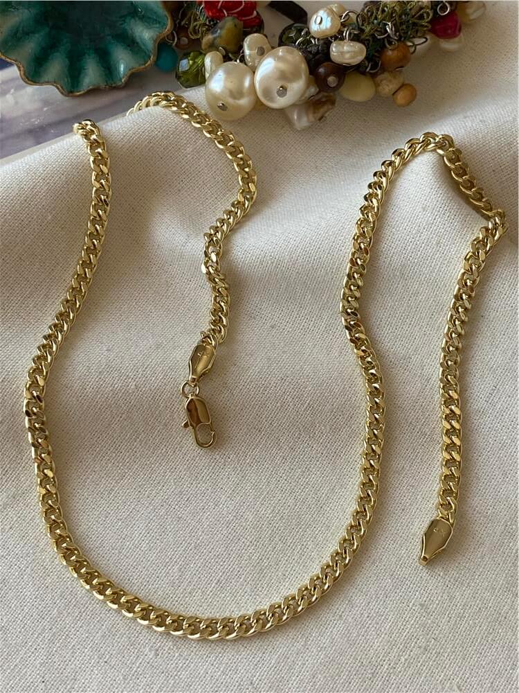 VIP 14K İnce Ezme Zincir Kolye