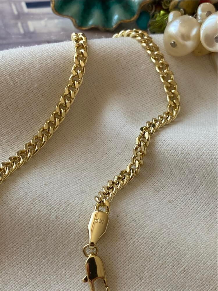 VIP 14K İnce Ezme Zincir Kolye
