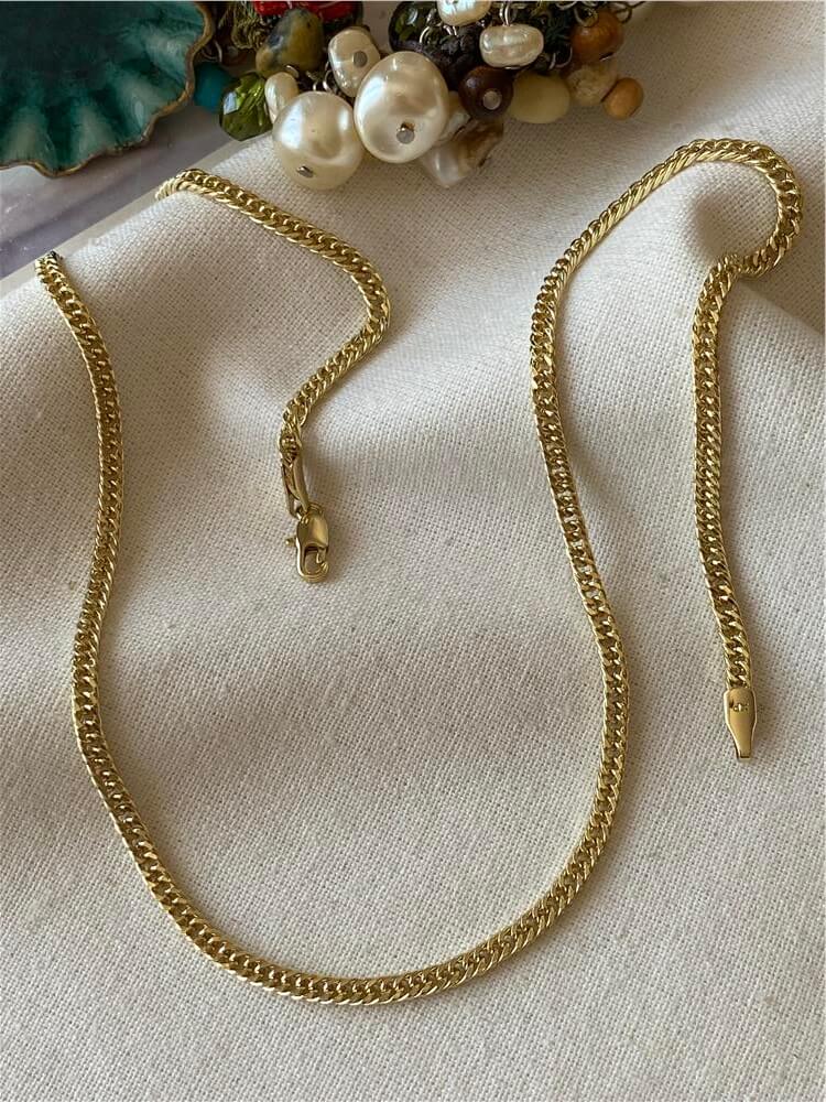 VIP 14K İnce Sık Örme Zincir Kolye