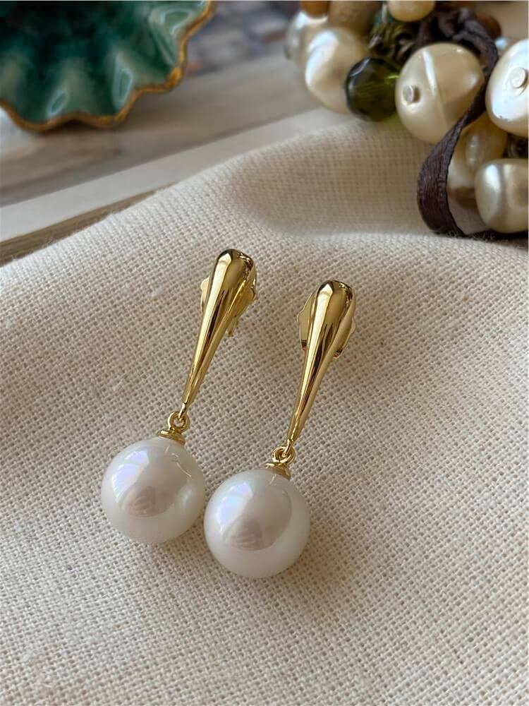 VIP 14K İnci Sallantılı Küpe