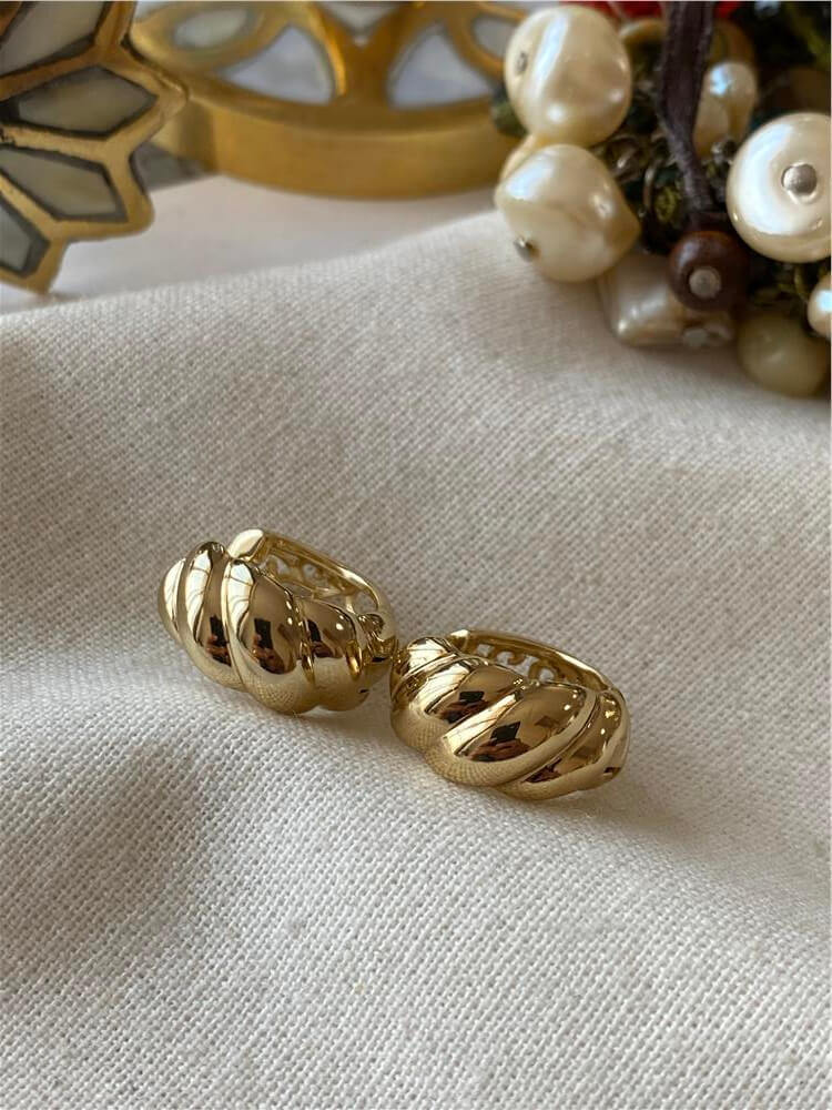 VIP 14K Kalın Burma Küpe