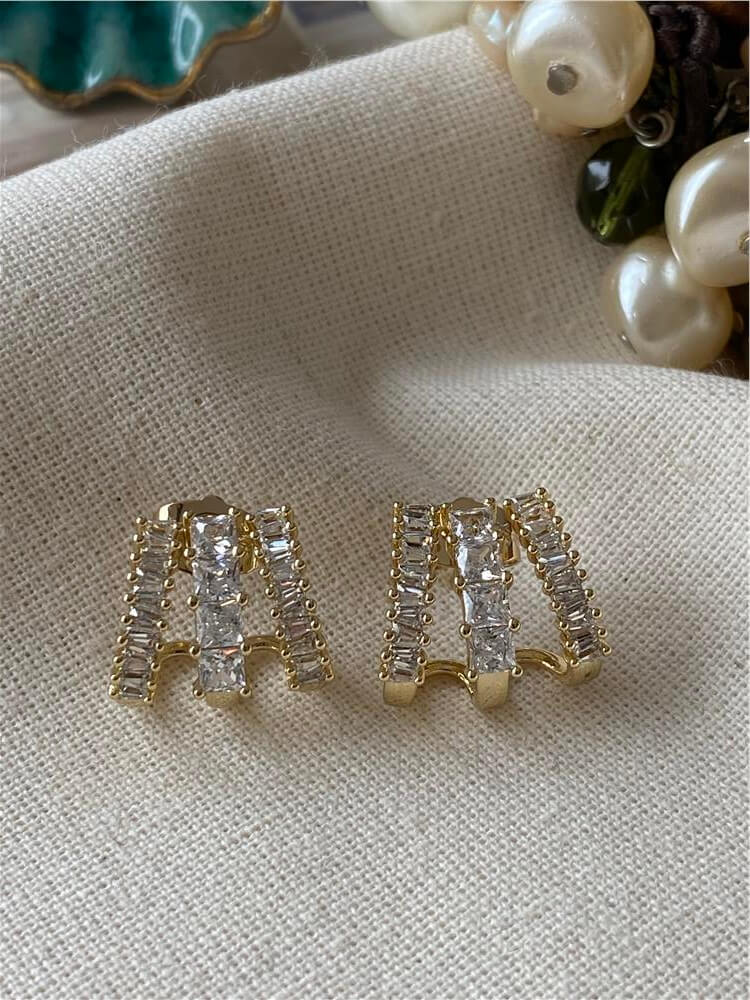 VIP 14K Kalın Kaburga Küpe