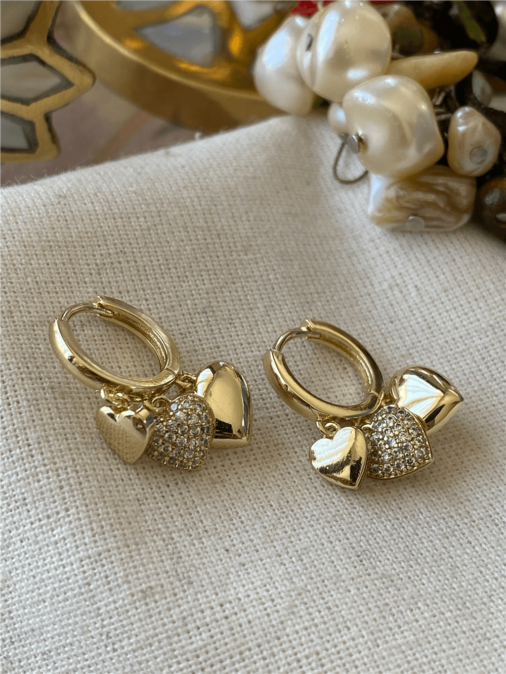 VIP 14K Kalp Sallantılı Küpe