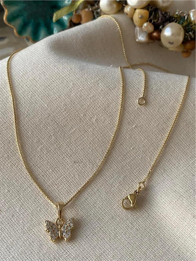 VIP 14K Kelebek Kolye