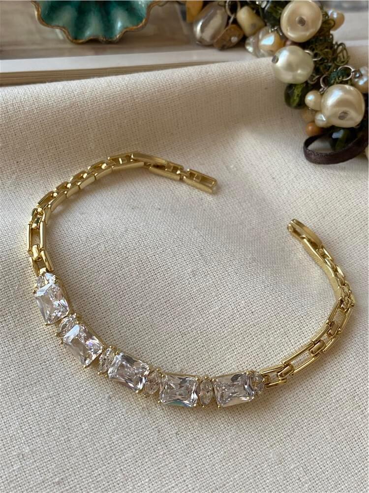 VIP 14K Kesme Taşlar Bileklik