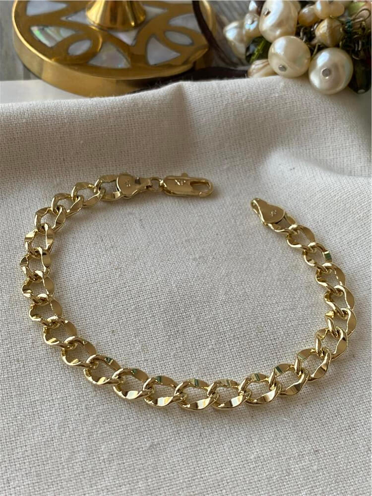 VIP 14K Kesme Zincir Bileklik