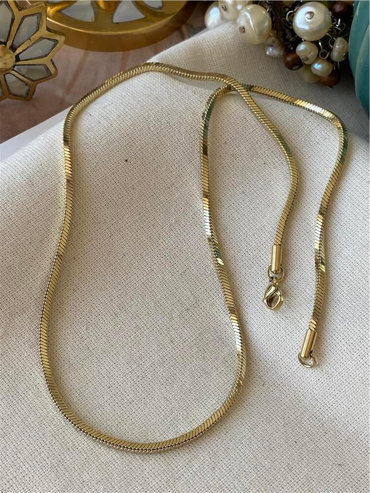 VIP 14K Köşeli Zincir Kolye