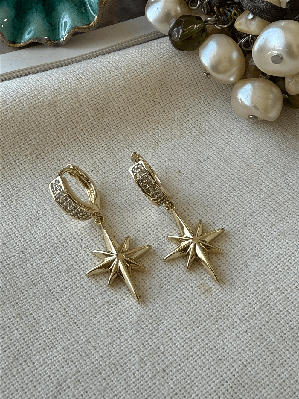 VIP 14K Kuzeyyıldızı Sallantılı Küpe