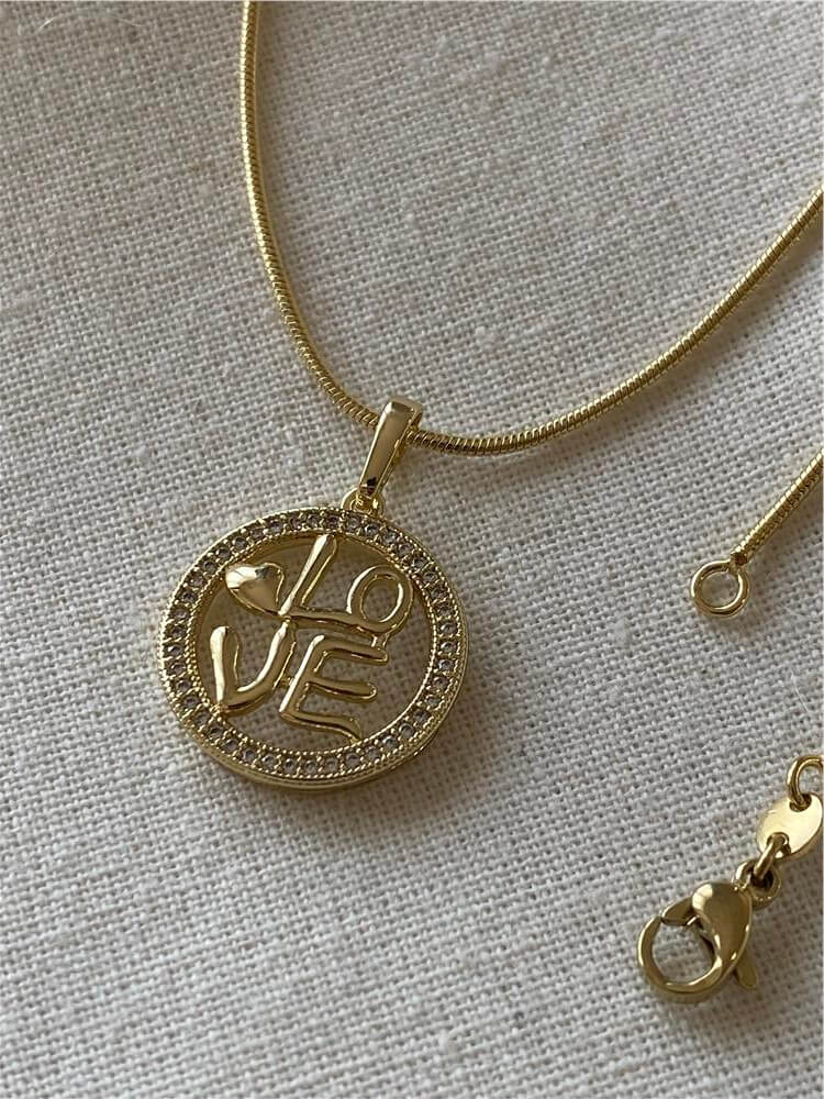 VIP 14K Love Çerçeve Kolye