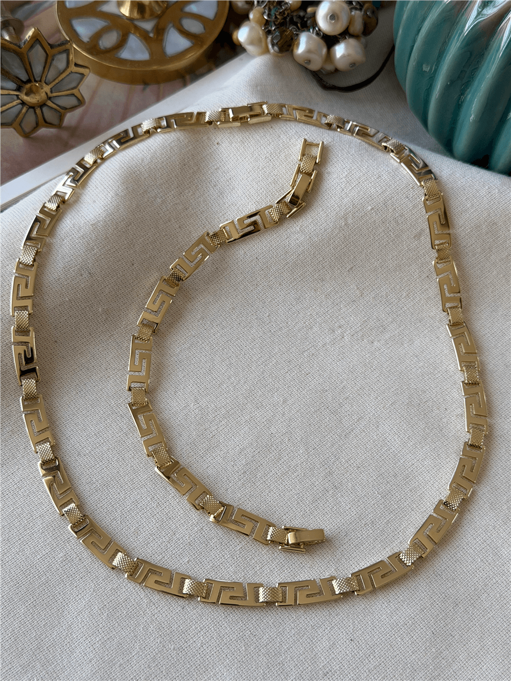VIP 14K Maze Kolye ve Bileklik Set