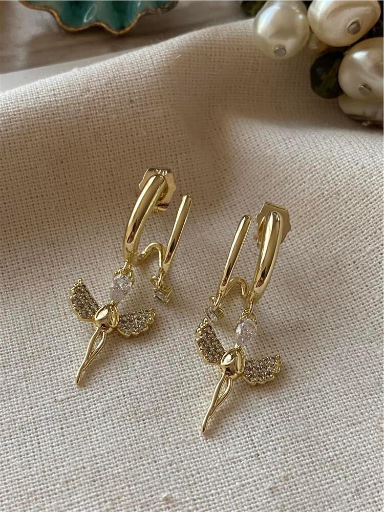 VIP 14K Melek Sallantılı Küpe