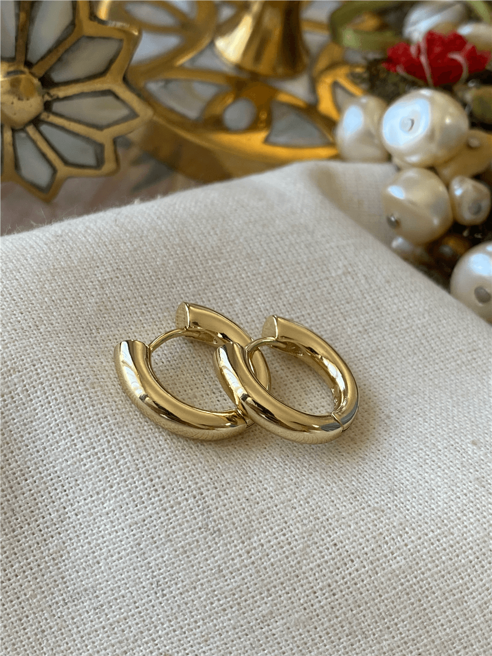 VIP 14K Mini Boru Halka Küpe