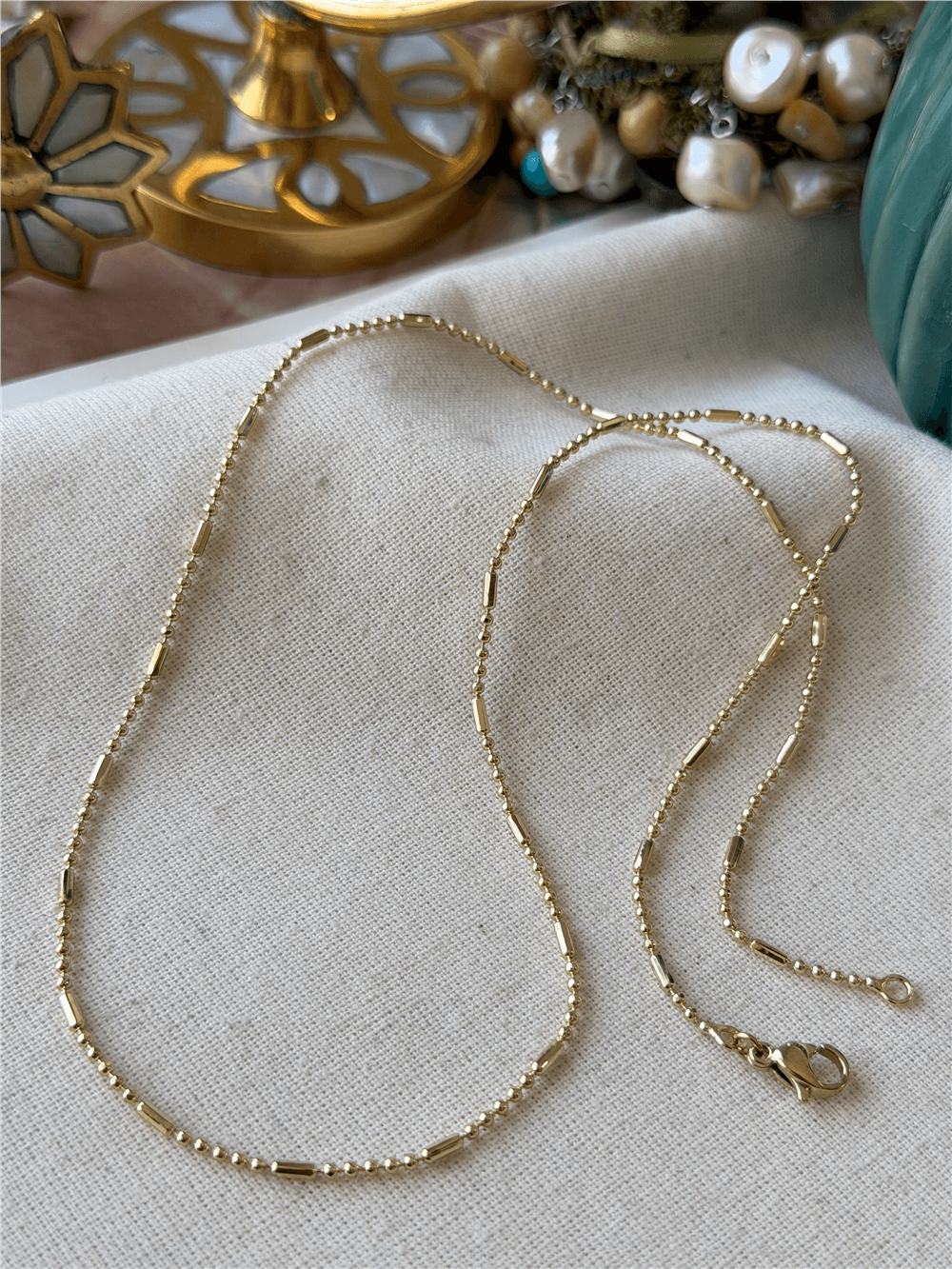 VIP 14K Mini Dorikalı Kapsül Zincir Kolye