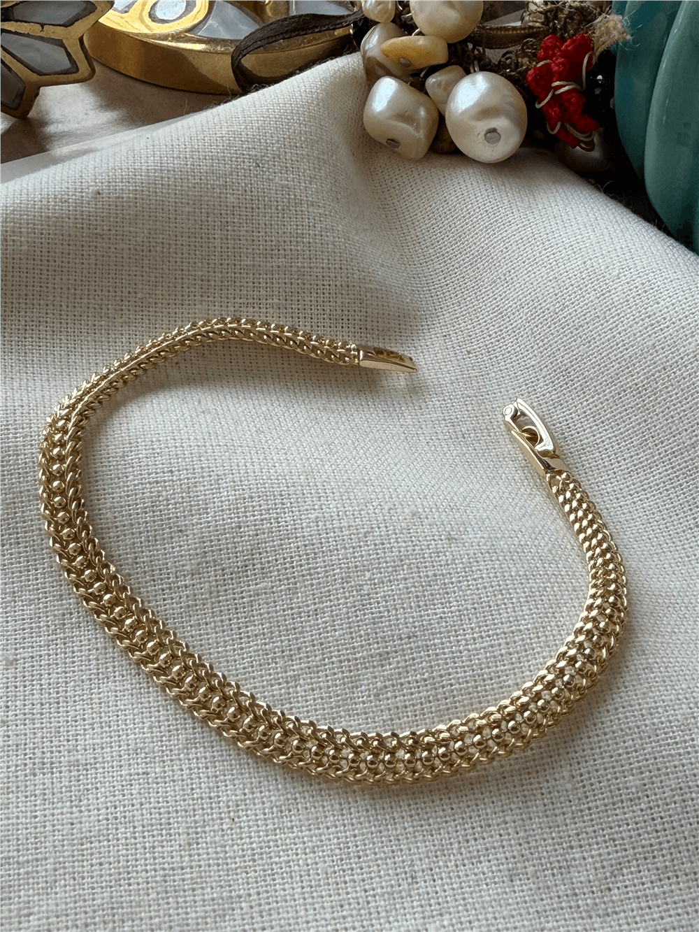 VIP 14K Mini Dorikalı Zincir Bileklik