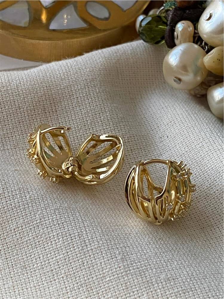 VIP 14K Mini Kafes Küpe