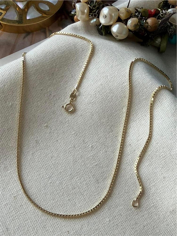 VIP 14K Mini Kare Zincir Kolye