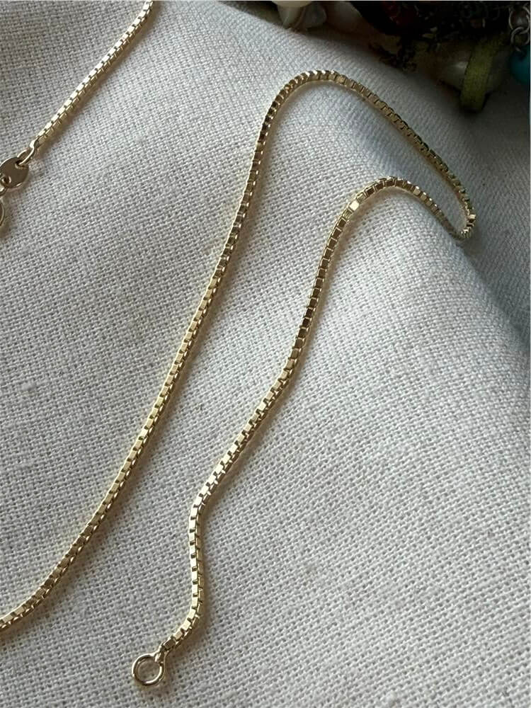 VIP 14K Mini Kare Zincir Kolye