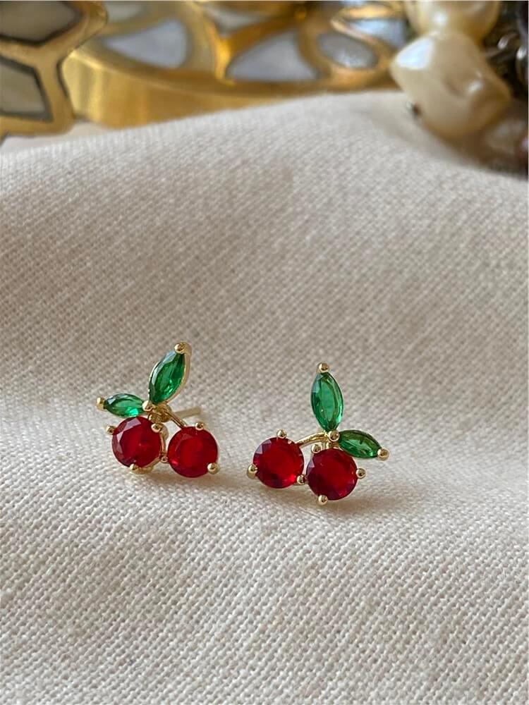 VIP 14K Mini Kiraz Küpe