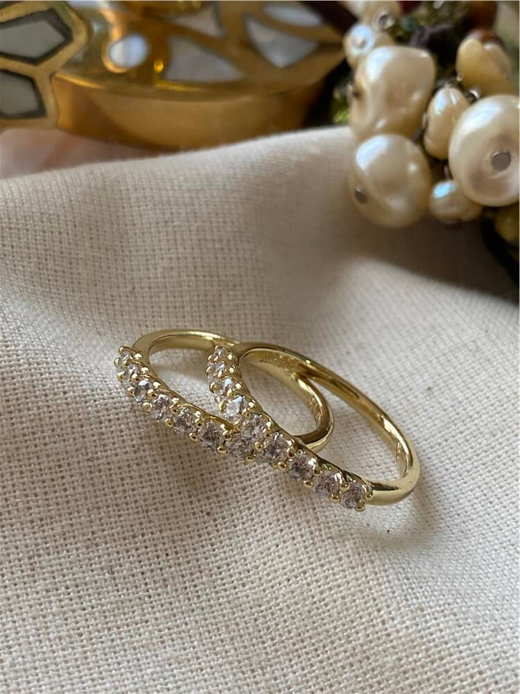 VIP 14K Mini Taşlı İnce Yüzük