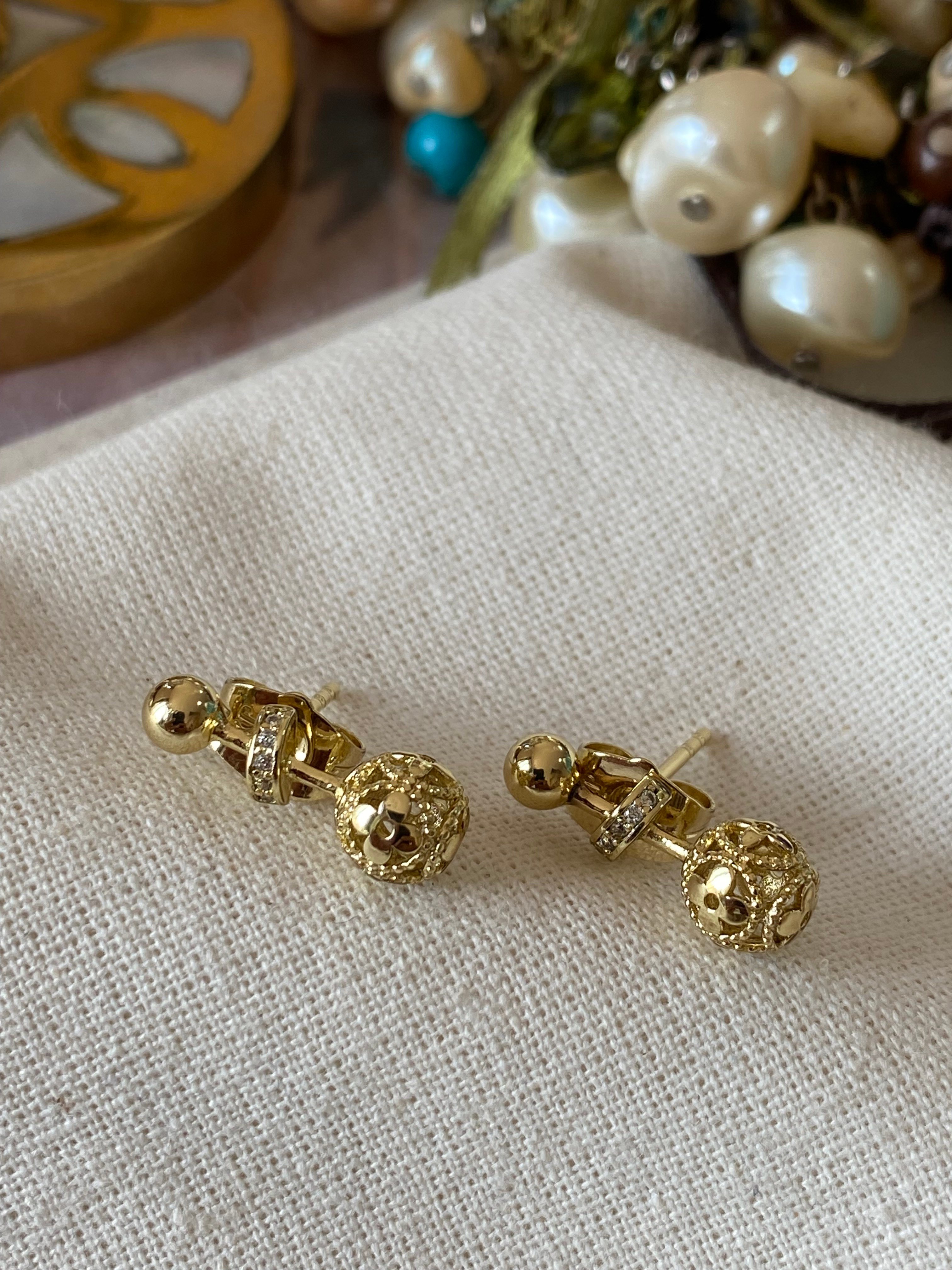 VIP 14K Mini Tokmak Küpe