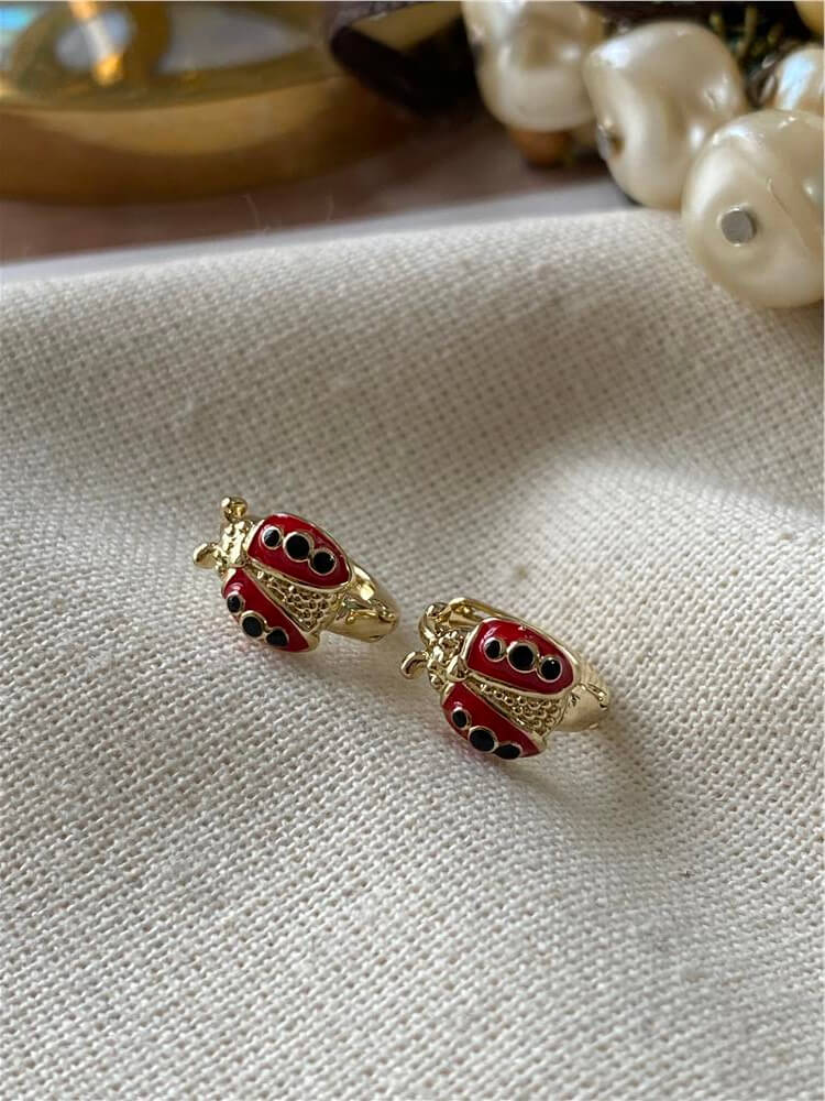 VIP 14K Mini Uğur Böceği Küpe