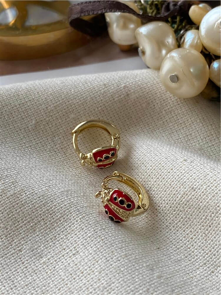 VIP 14K Mini Uğur Böceği Küpe