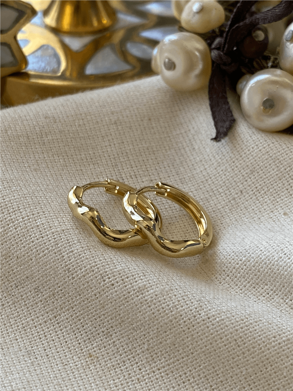 VIP 14K Mini Wave Halka Küpe