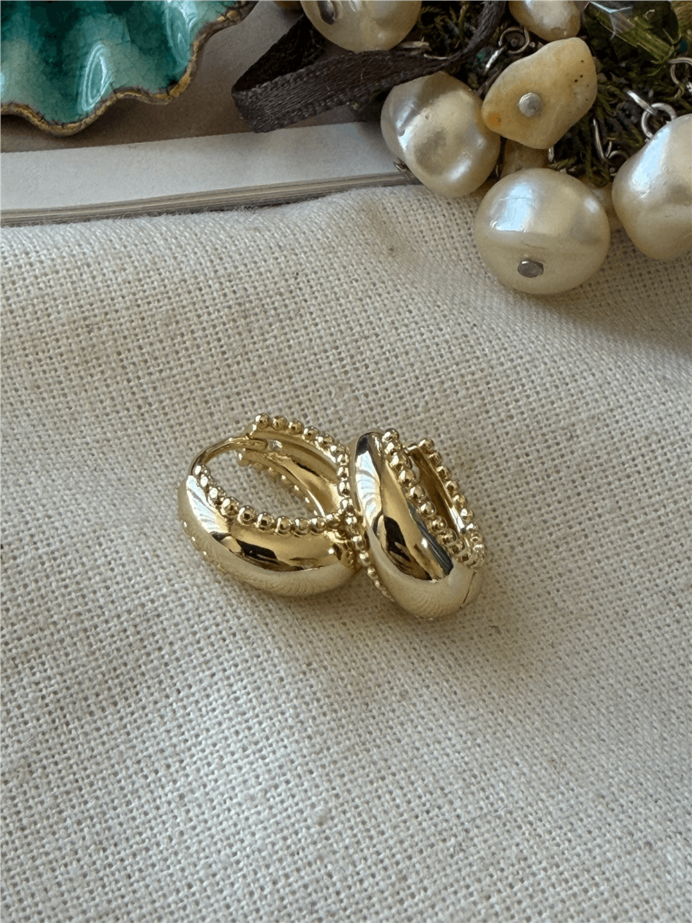 VIP 14K Noktalı Bag Küpe