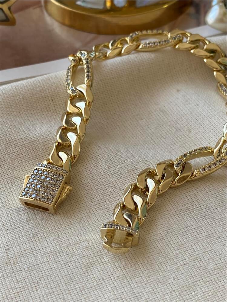 VIP 14K Oval Charmlı Gurmet Bileklik