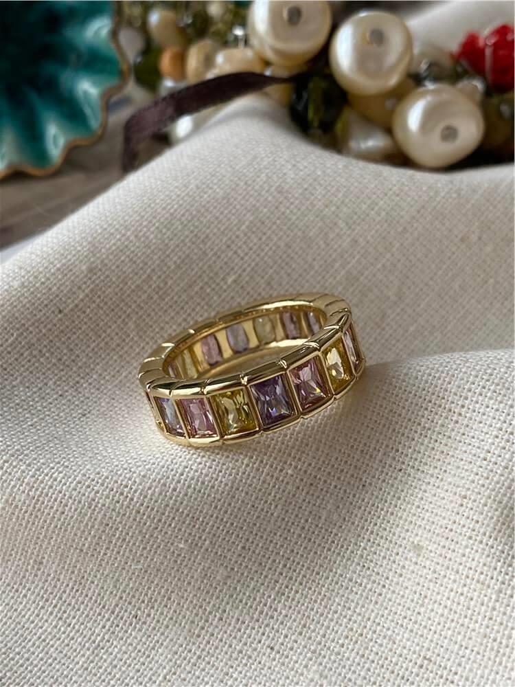 VIP 14K Pastel Taşlı Yüzük